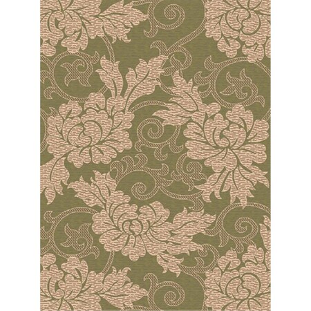 Safavieh 2 Ft. -7 In. X 5 Ft. Small Rectangle Indoor-Outdoor Courtyard- Green And Creme- Machine Made Rug CY6957-24-3